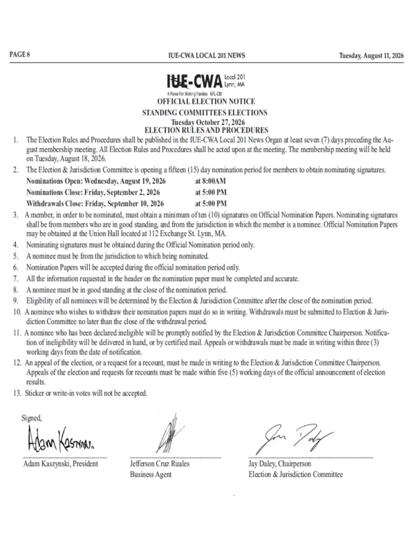 Election Rules and Procedures